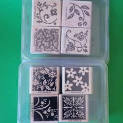 2 Stampin' Up! Stamp Sets - Stipple Stencils & Mostly Flowers
