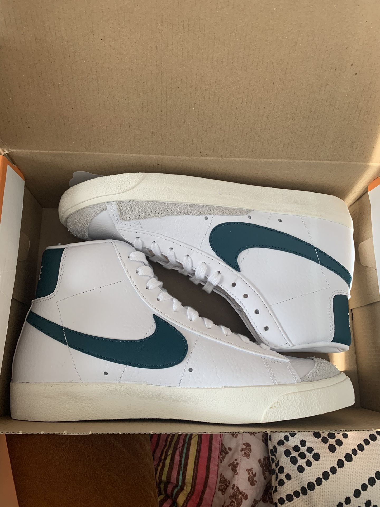 dark teal green nike blazers
