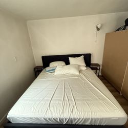 King Size bed frame + mattress