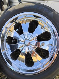 22'' DRAG RIMS W/ TIRES