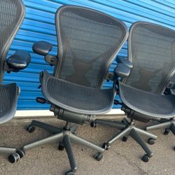 Herman Miller Aeron’s A B C Fully Loaded With Posture Fit 