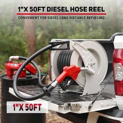 Diesel Fuel Hose Reel 1" x 50FT 