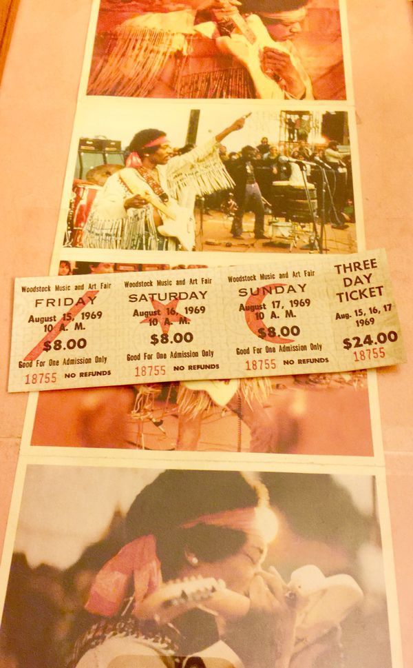 Woodstock 3 day unused ticket