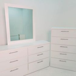 NEW DRESSER WITH MIRROR AND CHEST ▪️ CÓMODA CON ESPEJO Y GAVETERO NUEVO 