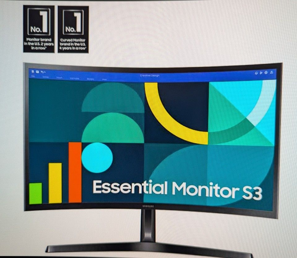 24" Samsung Essential Monitor S3 New In Box