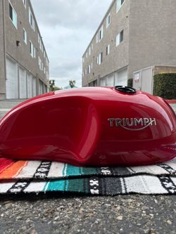 Triumph Motorcycle Fuel Tank Red