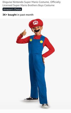 Disguise Nintendo Super Mario Costume, Officially Licensed Super Mario Brothers Large Boys Costume