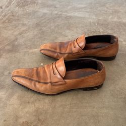Prada Leather Brown Dress Shoes