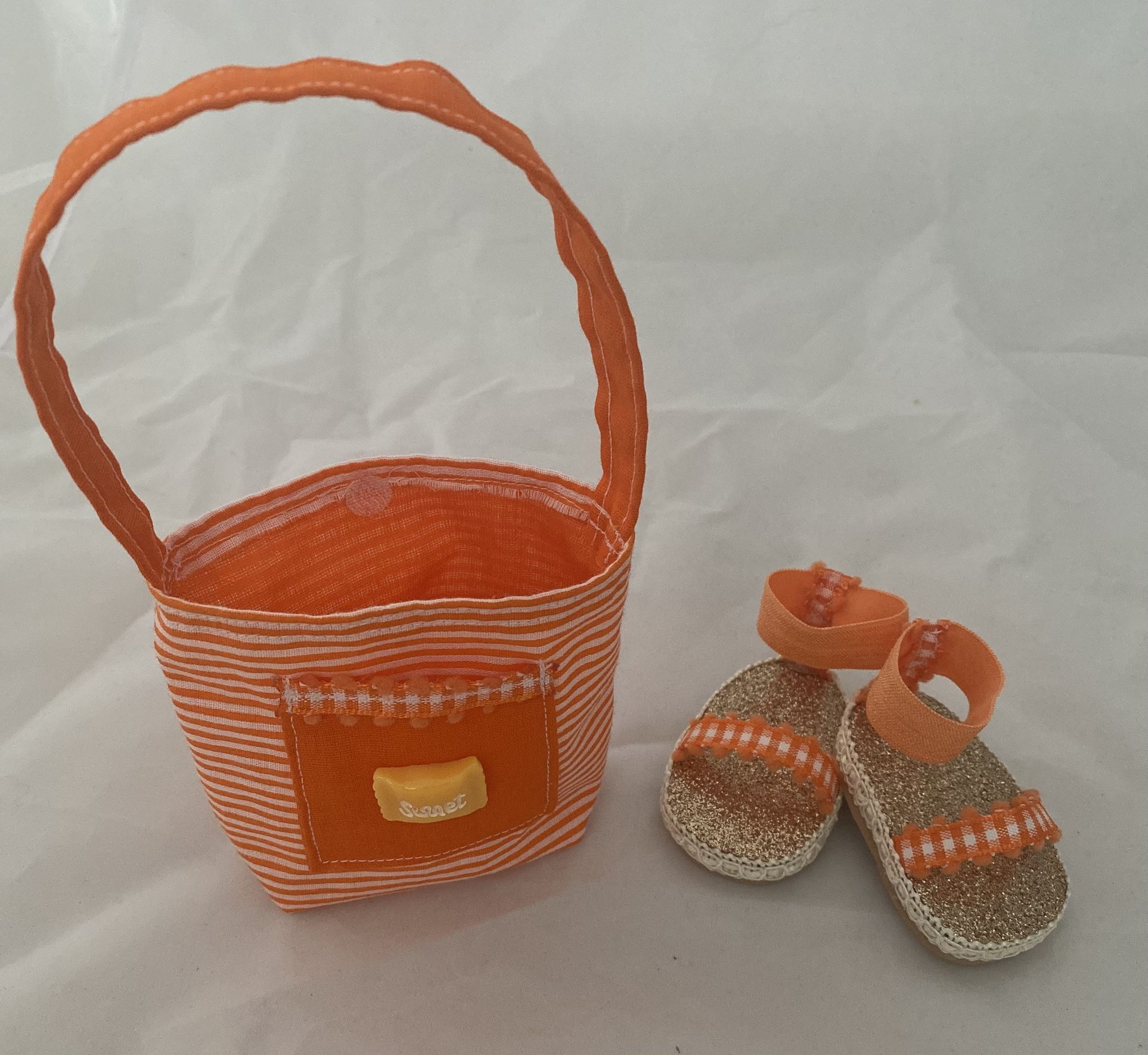 Doll Purse And Sandals Set
