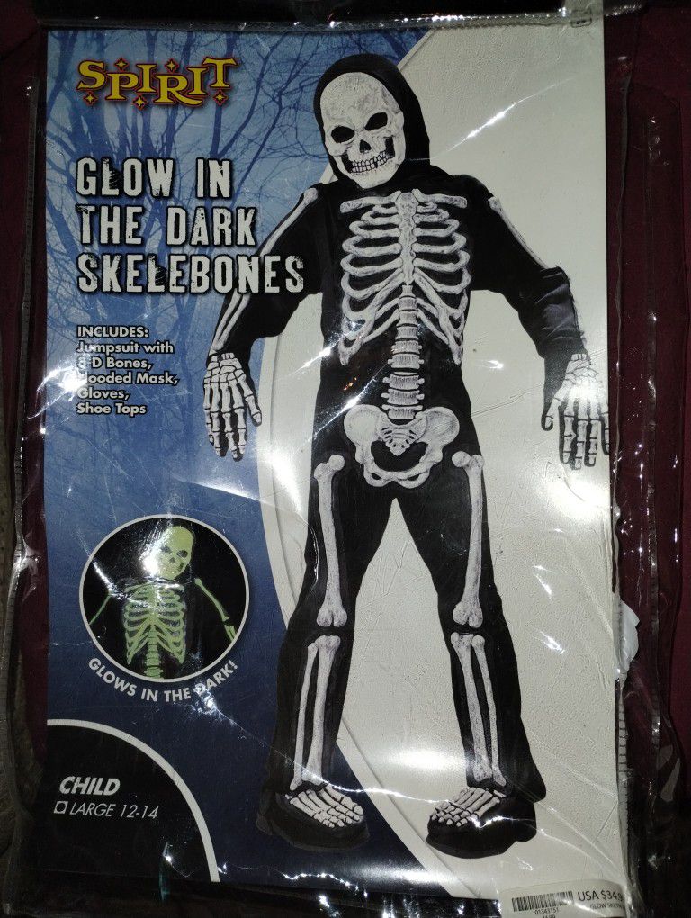Glow In The Dark Skeleton Halloween Costume