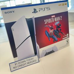 Sony Playstation 5 SLIM GAMING CONSOLE NEW - Pay $1 DOWN AVAILABLE - NO CREDIT NEEDED