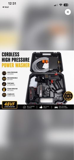 Cordless High Pressure Power Washer Kitpress