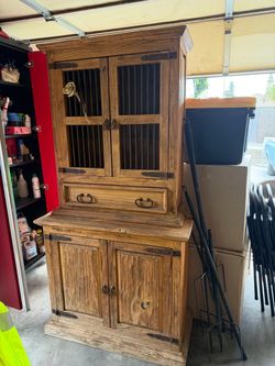 Two piece hutch Rustic