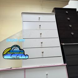 Five Drawer White Compressed Cajonera Chest Nueva Cajonera 