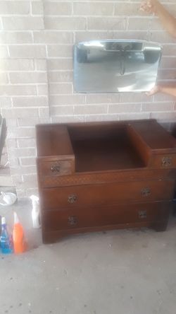 Antique vanity Very Old With Antique Mirror
