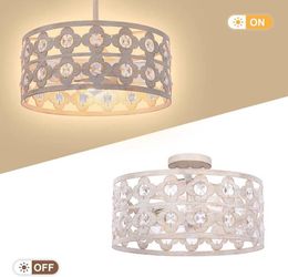 Semi Flush Mount Ceiling Light Fixture, Modern Farmhouse Lighting 6-Level Height