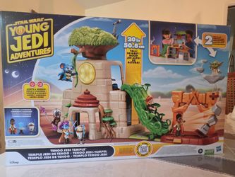 Star Wars: Young Jedi Adventures Tenoo Jedi Temple, 20-Inch-Tall Playset with Lights & Sounds, 2 Action Figures