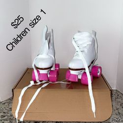 Chicago Girls Rink Roller Skates – Classic High-Top Quad Skates, Padded Ankle Collar,