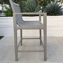  RH Restoration Hardware Teak Outdoor Bar Stools – Mesa Collection – $300 each