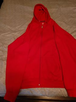 Athletics Red Full-Zip Hoodie Sweatshirt XXL