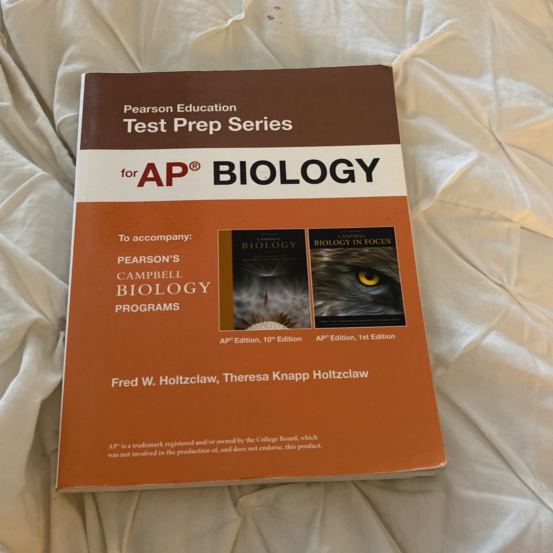 Used Pearson AP Biology Test Prep book