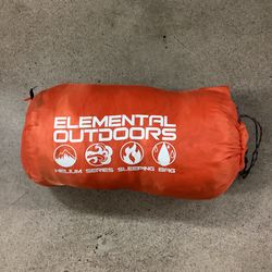 Used Elemental Outdoors Helium Series 50+ Degrees Sleeping Bag SKU37327-3