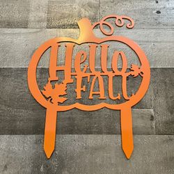 Hello Fall Metal Stake 🍁🍂