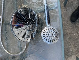Chrome Dual Shower Head Set with Hose