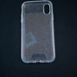 Iphone X Transparent Glitter Case 