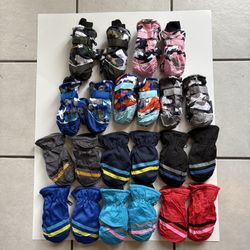 NEW Toddler Kids Snow Mittens Gloves Waterproof Warm Winter 