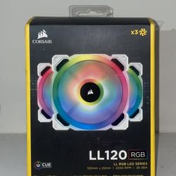 LL120 RGB 120mm Dual Light Loop White RGB LED PWM Fan - Triple Pack with Lighting Node PRO 