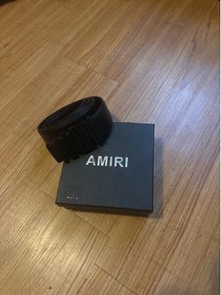 AMIRI Black Logo Belt w/ Box