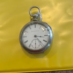 1887 Elgin Antique Pocket Watch With Key 