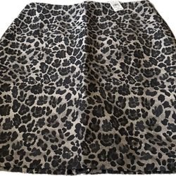 Ann Taylor Casual Animal Leopard Print Skirt