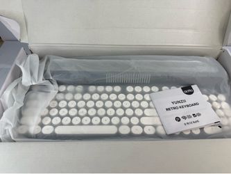 Actto & Yunzii Retro Keyboard B303 Wireless Bluetooth Blue Open Box