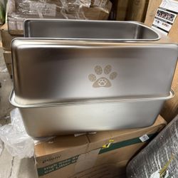 XL Stainless Steel High Sided Cat Litter Box