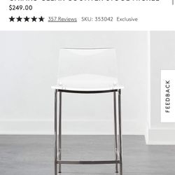 Clear Counter Stool - CB2