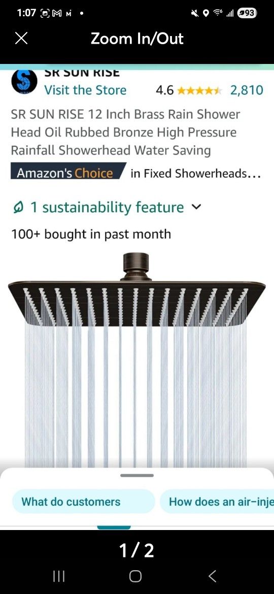 Oil Rubbed Bronze Shower Head