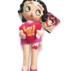 15" Betty Boop Stuffed Plush Doll Valentines Red Dress Heart Sugar Loaf 2012- $12