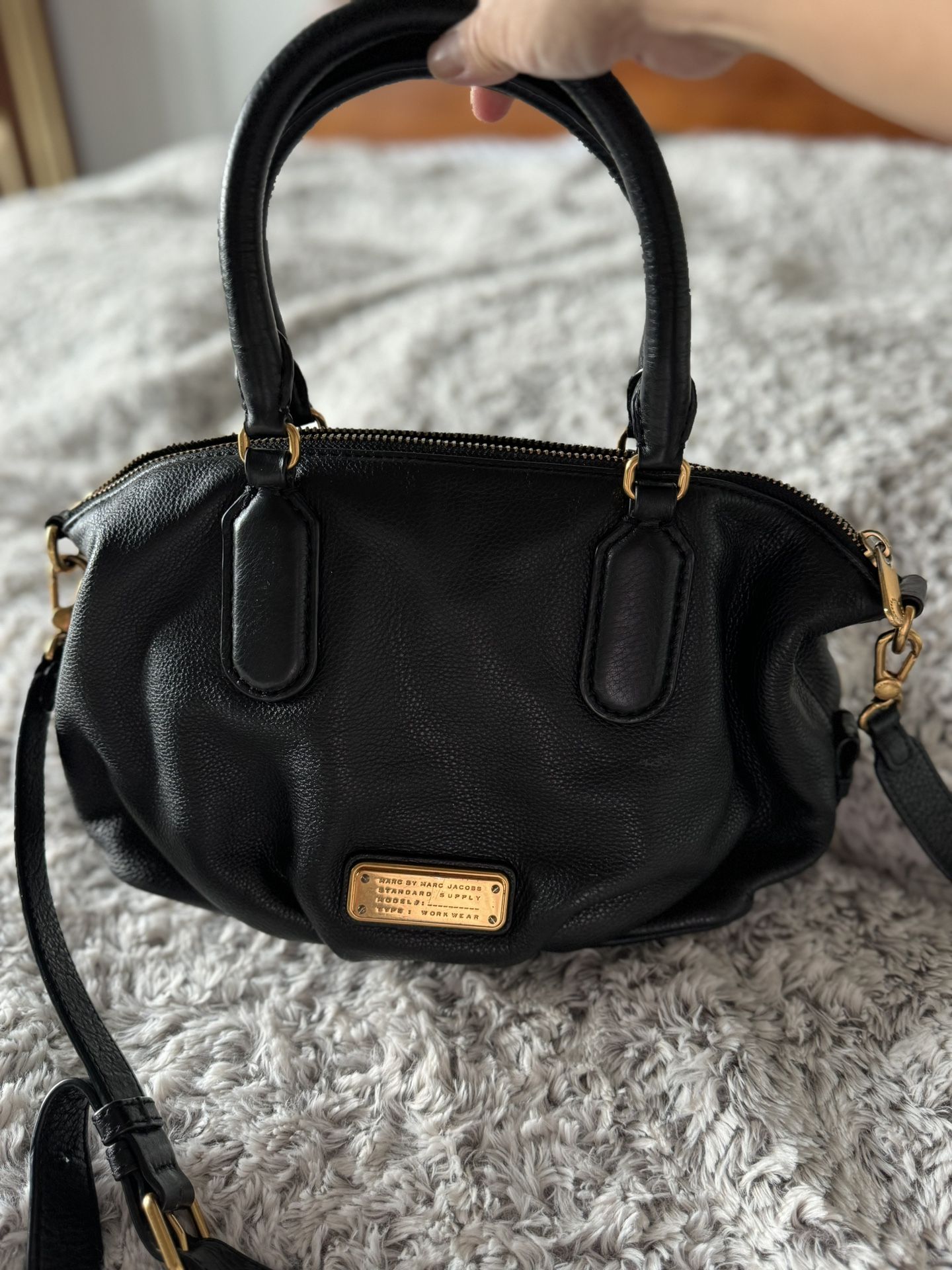 Marc Jacobs Black leather satchel/ crossbody