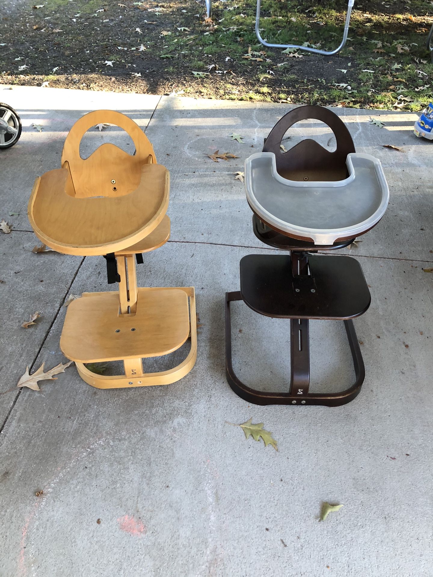 Wooden kids high chairs