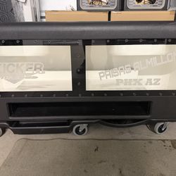 New custom ported box rgb lights with 2 12” kicker l7s subwoofers