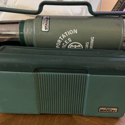 Vintage Green STANLEY ALADDIN Lunch Box Cooler 7 Qt with Thermos
