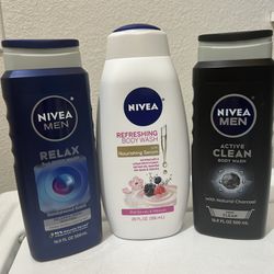 3 Nivea Body Wash $12 (Mix And match)