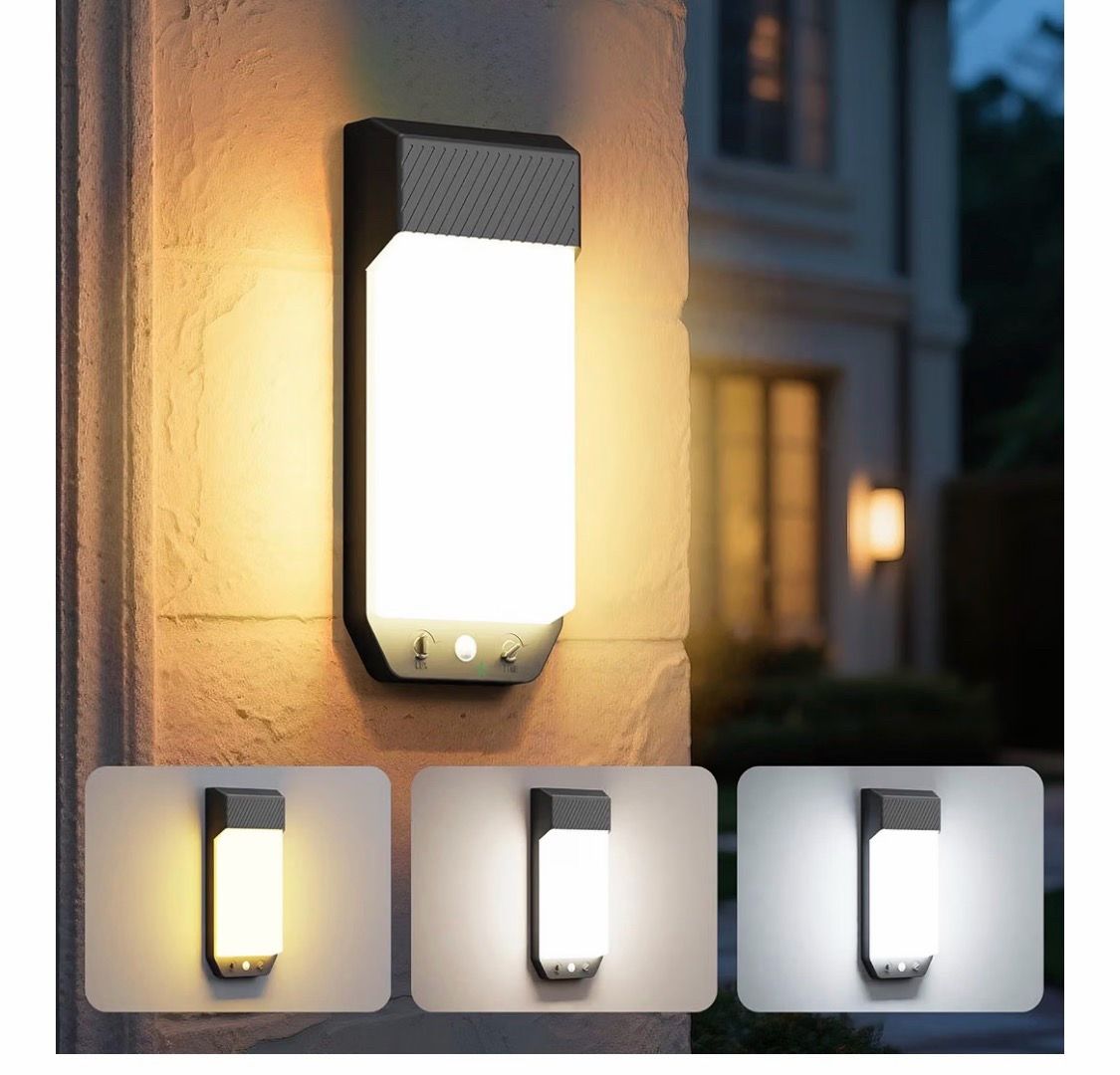 Dusk Clock Motion Sensor Outdoor Wall Lights for House, Dusk to Dawn Wall Light 3 ...