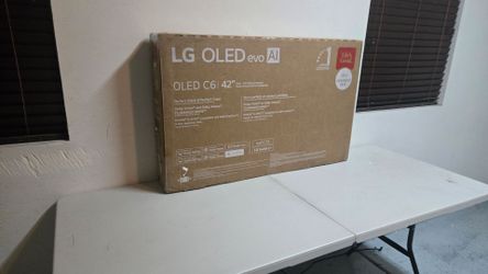 New 42 Inch LG C6 Oled Smart TV 4K UHD with 165 Hz refresh rate. Brand new factory sealed. Includes warranty and all new accessories as it is factory 