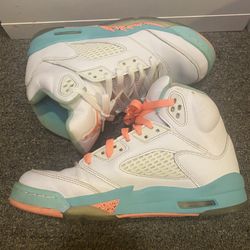 Jordan 5 Retro Light Aqua 6y