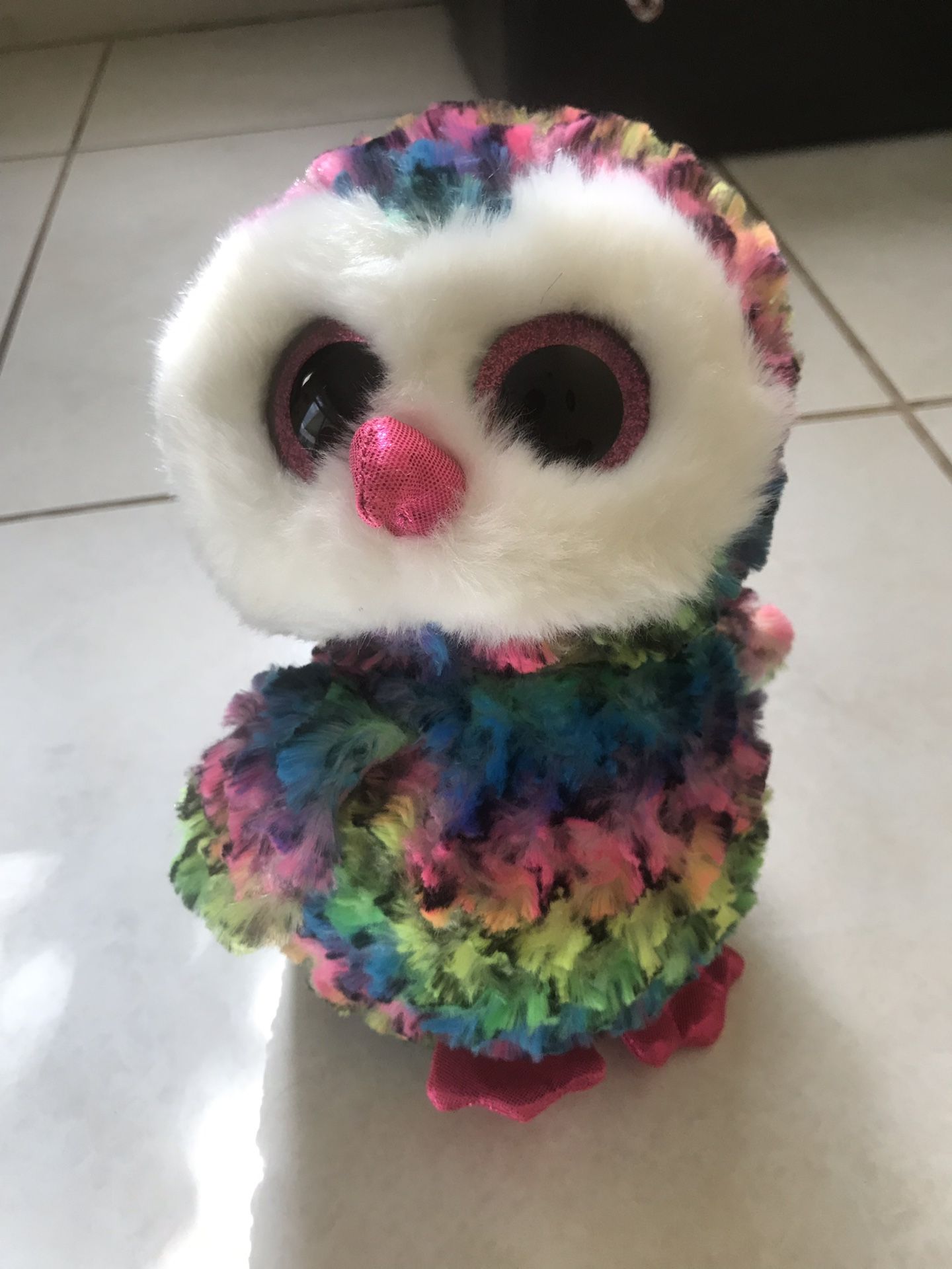 Rainbow Owl Plushy Big
