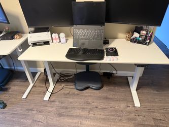 White Electric Standing Desk
