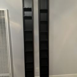 ~79 Inch IKEA narrow Space Saving Wood Shelves, Pickup Today Sunday 10/12 Only